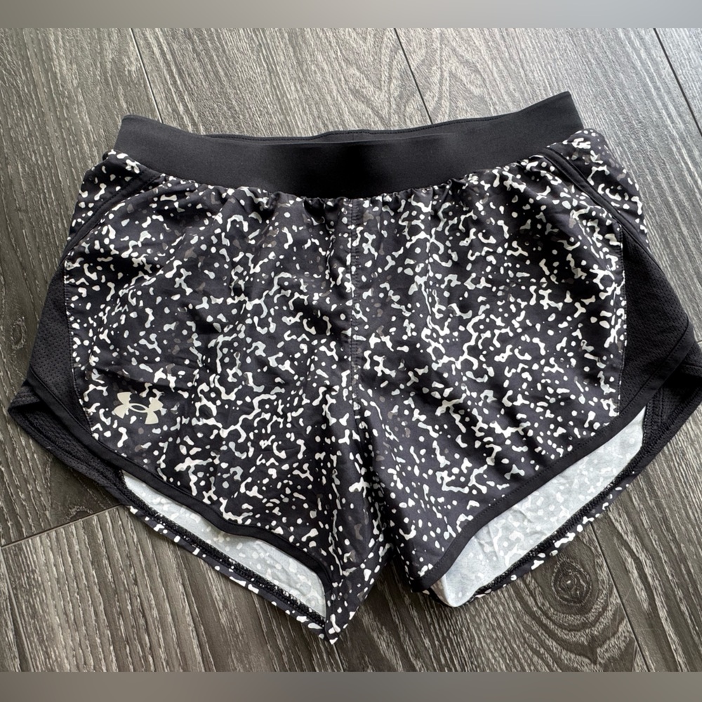 Under Armour Black and White Athletic Shorts